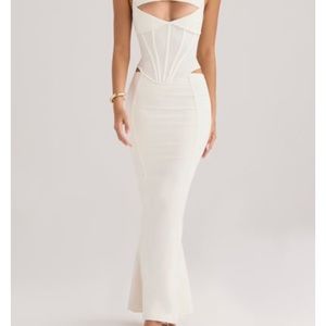 Paloma Ivory Corset Maxi Dress from House of CB London